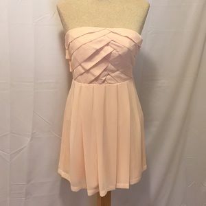 Express Blush Pink Strapless Dress